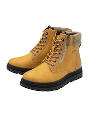 Lotus Yellow Zip Up Flat Ankle Boots - Image 2 of 4