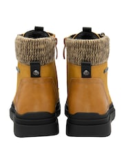 Lotus Yellow Zip Up Flat Ankle Boots - Image 3 of 4