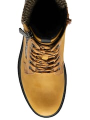 Lotus Yellow Zip Up Flat Ankle Boots - Image 4 of 4