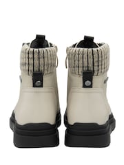 Lotus White Zip Up Flat Ankle Boots - Image 3 of 4