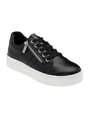 Lotus Black Zip Up Flat Trainers - Image 1 of 4