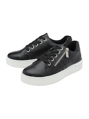 Lotus Black Zip Up Flat Trainers - Image 2 of 4