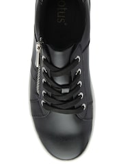Lotus Black Zip Up Flat Trainers - Image 4 of 4