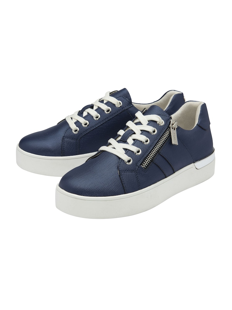 Lotus Blue Zip-Up Flat Trainers - Image 2 of 4