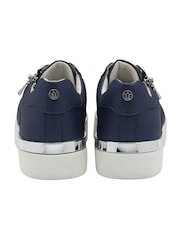 Lotus Blue Zip-Up Flat Trainers - Image 3 of 4