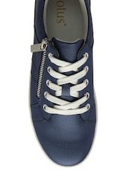 Lotus Blue Zip-Up Flat Trainers - Image 4 of 4