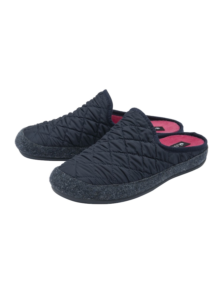 Lotus Blue Quilted Mule Slippers - Image 2 of 4 Lotus Blue Quilted Mule Slippers - Image 2 of 4