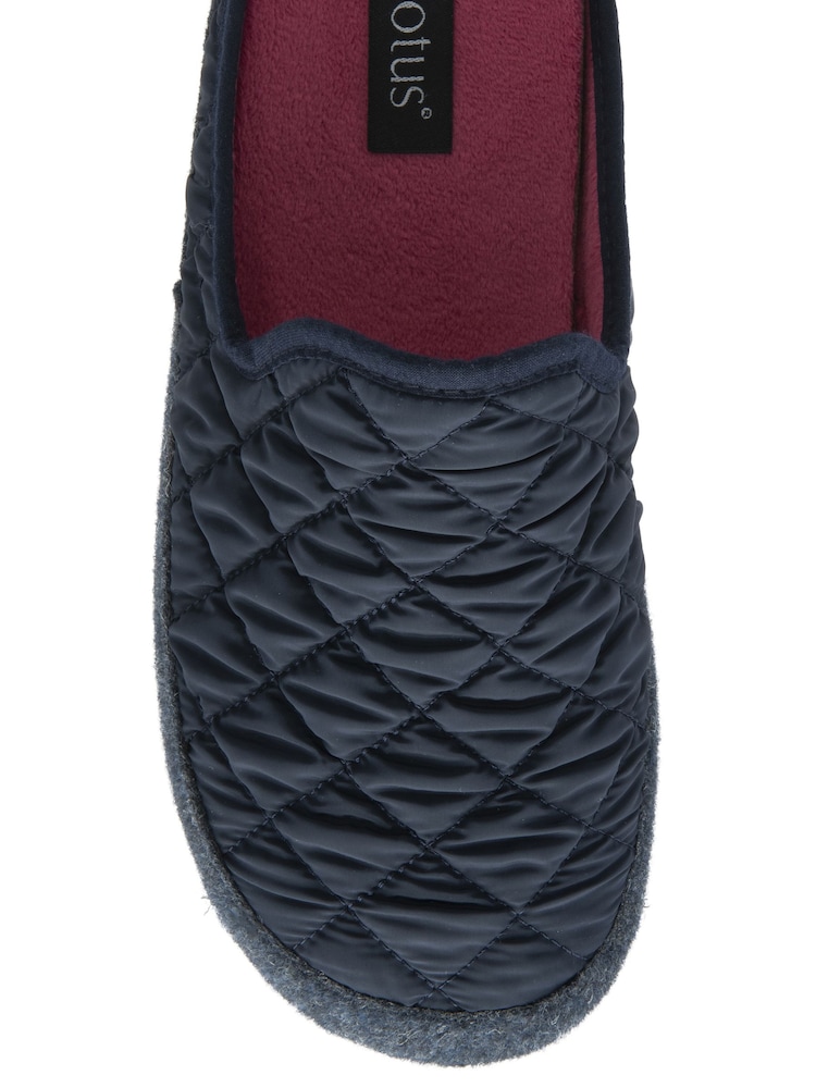Lotus Blue Quilted Mule Slippers - Image 4 of 4 Lotus Blue Quilted Mule Slippers - Image 4 of 4