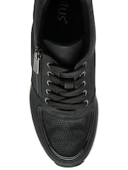 Lotus Black Zip Up Wedge Trainers - Image 4 of 4