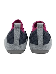Lotus Blue Quilted Textile Slippers - Image 3 of 4