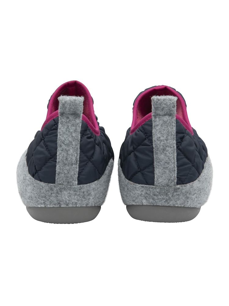 Lotus Blue Quilted Textile Slippers - Image 3 of 4