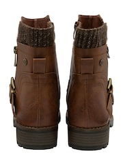 Lotus Brown Mid Calf Boots - Image 3 of 4