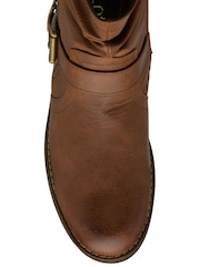 Lotus Brown Mid Calf Boots - Image 4 of 4