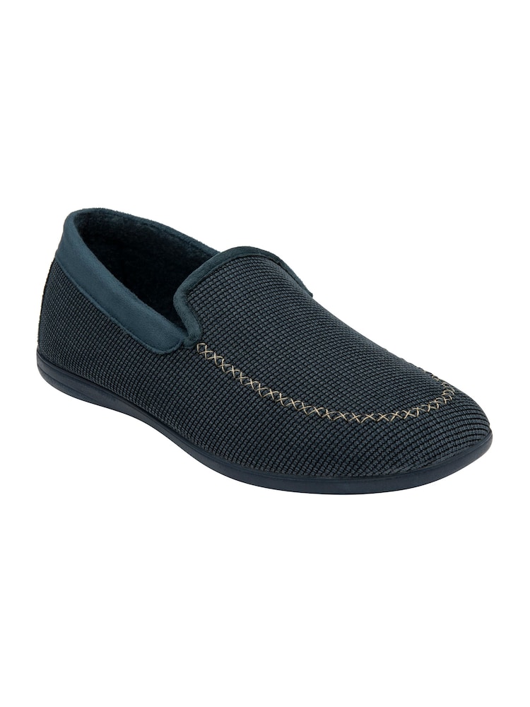 Lotus Blue Textile Full Shoe Slippers - Image 1 of 4 Lotus Blue Textile Full Shoe Slippers - Image 1 of 4