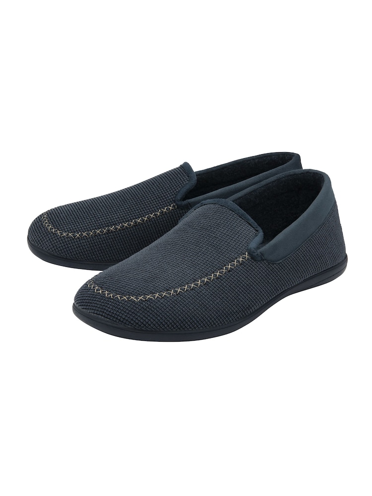 Lotus Blue Textile Full Shoe Slippers - Image 2 of 4 Lotus Blue Textile Full Shoe Slippers - Image 2 of 4