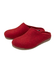 Lotus Red Textile Mule Slippers - Image 2 of 4