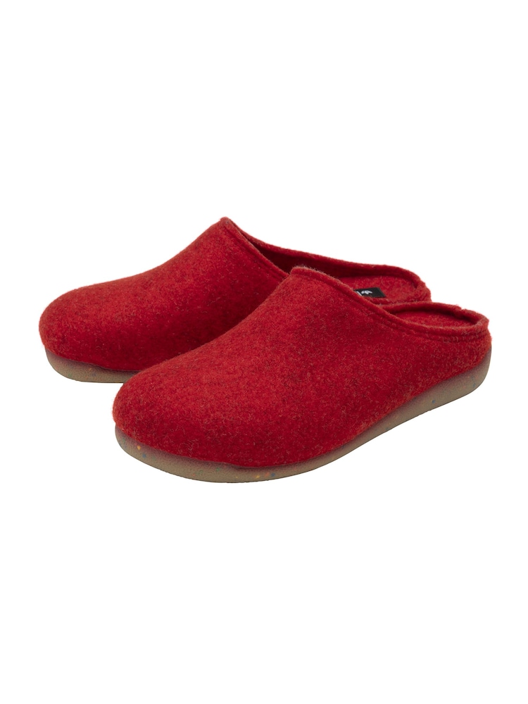 Lotus Red Textile Mule Slippers - Image 2 of 4