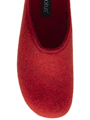 Lotus Red Textile Mule Slippers - Image 4 of 4