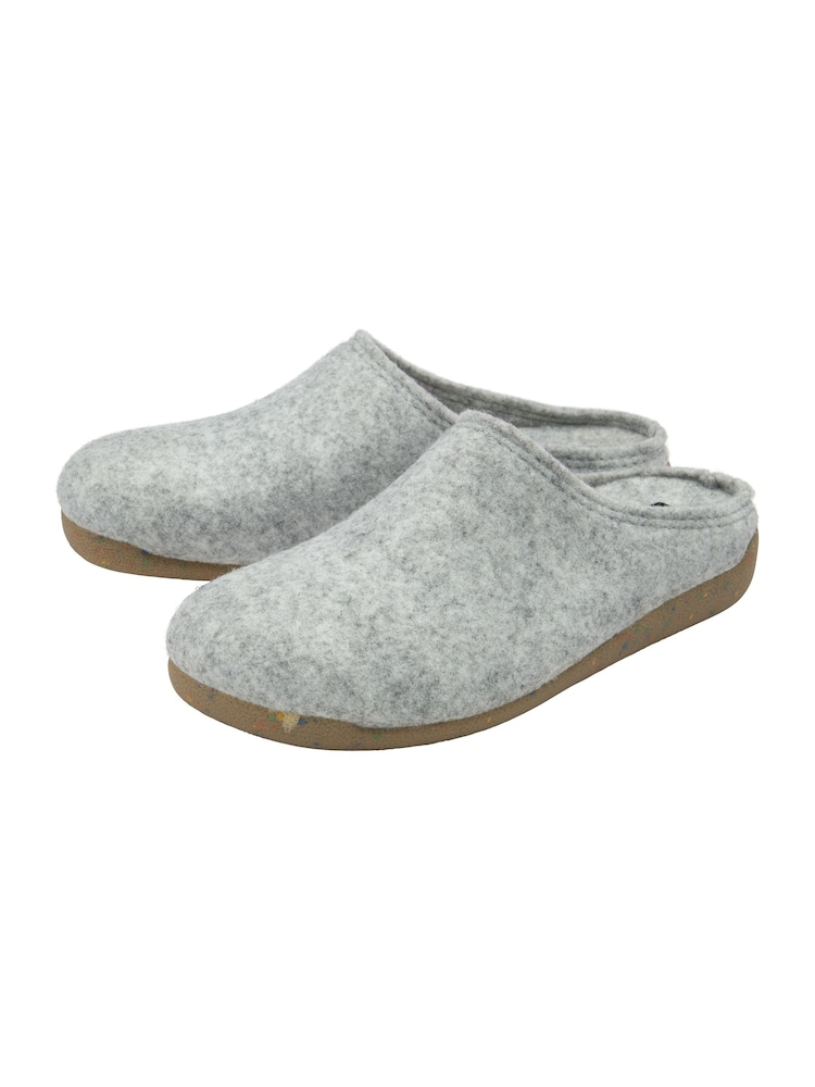 Lotus Grey Textile Mule Slippers - Image 2 of 4
