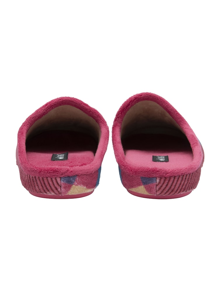 Lotus Pink Textile Mule Slippers - Image 3 of 4