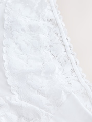White High Rise High Leg Floral Print Lace Knickers 5 Pack - Image 11 of 11