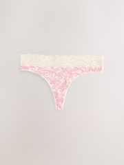 Paisley Thong Lace Knickers 4 Pack - Image 8 of 10