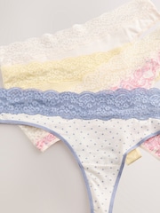 Paisley Thong Lace Knickers 4 Pack - Image 9 of 10