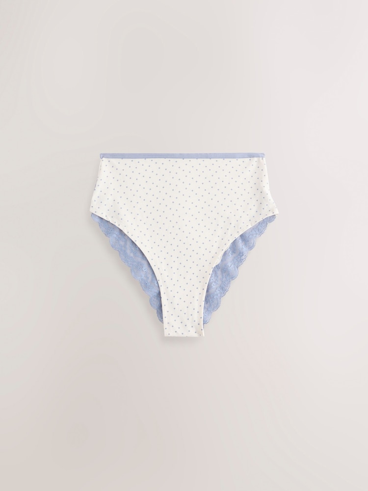 à motif cachemire - Lot de 4 slips en dentelle - Image 4 of 7