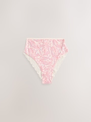à motif cachemire - Lot de 4 slips en dentelle - Image 6 of 7