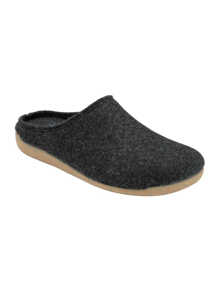 Lotus Grey Textile Mule Slippers - Image 1 of 4