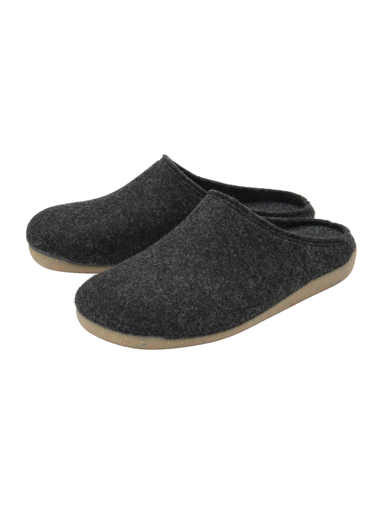 Lotus Grey Textile Mule Slippers - Image 2 of 4