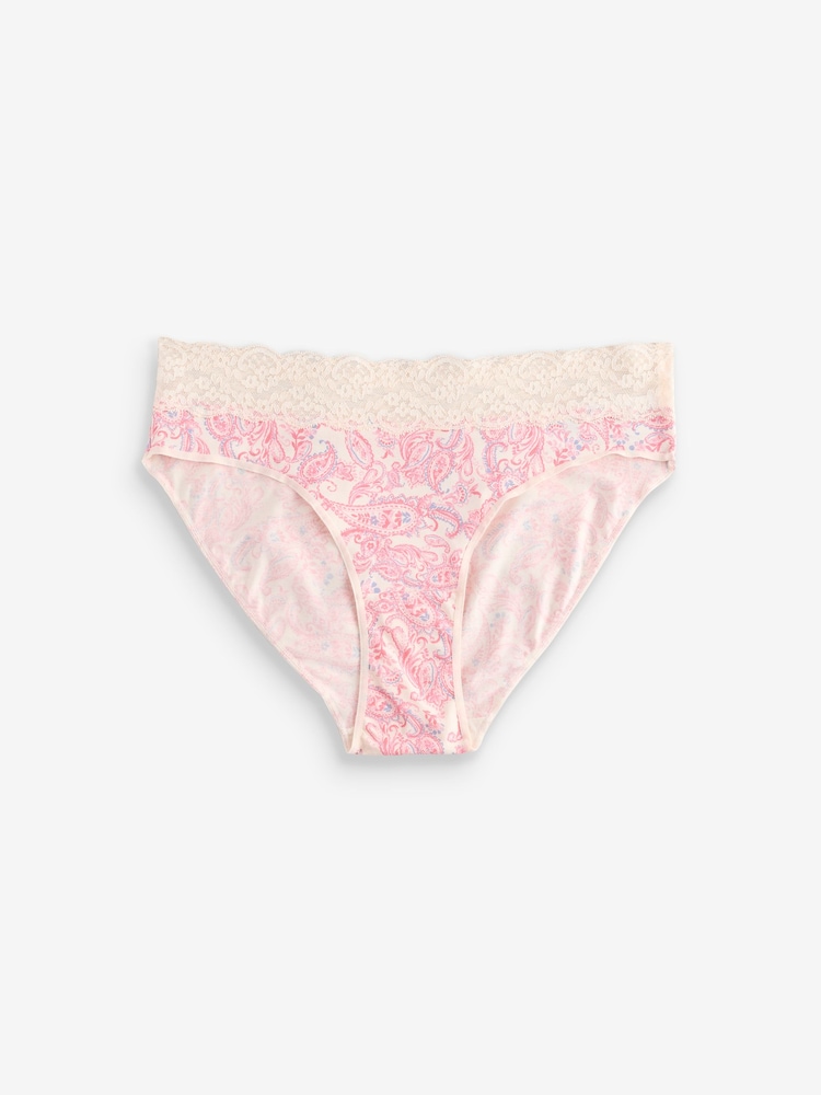 Paisley High Leg Lace Knickers 4 Pack - Image 5 of 9