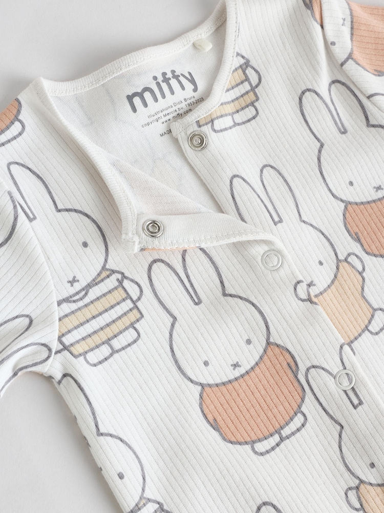 Neutral Baby Miffy 100% Cotton Sleepsuits 3 Pack (0mths-2yrs) - Image 12 of 12