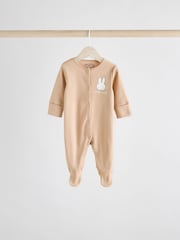 Neutral Baby Miffy 100% Cotton Sleepsuits 3 Pack (0mths-2yrs) - Image 5 of 12