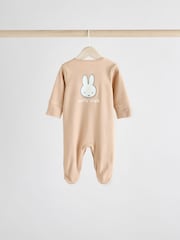 Neutral Baby Miffy 100% Cotton Sleepsuits 3 Pack (0mths-2yrs) - Image 6 of 12