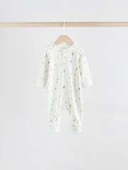 Multi 5 Pack Two Way Zip Baby Footless 100% Cotton Sleepsuits (0mths-3yrs) - Image 2 of 14