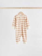 Multi 5 Pack Two Way Zip Baby Footless 100% Cotton Sleepsuits (0mths-3yrs) - Image 4 of 14