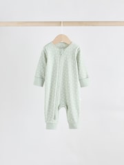 Multi 5 Pack Two Way Zip Baby Footless 100% Cotton Sleepsuits (0mths-3yrs) - Image 5 of 14