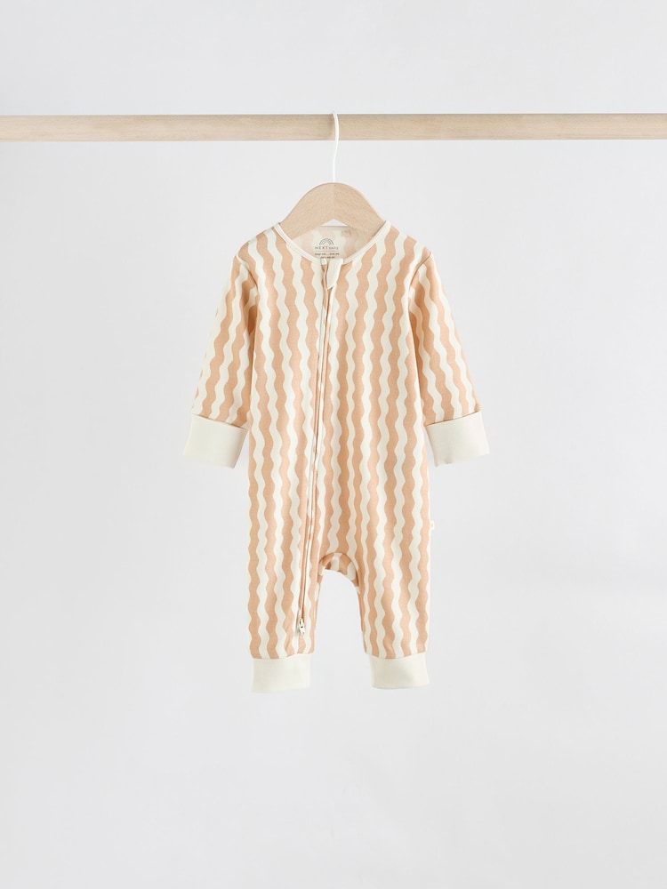 Multi 5 Pack Two Way Zip Baby Footless 100% Cotton Sleepsuits (0mths-3yrs) - Image 6 of 14