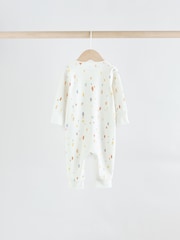 Multi 5 Pack Two Way Zip Baby Footless 100% Cotton Sleepsuits (0mths-3yrs) - Image 8 of 14