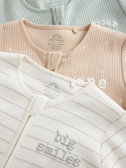 Metino zelena - Two Way Zip Baby Sleepsuits 3 Pack (0-2yrs) - Slika 10 iz 12
