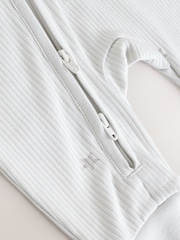 Gris - Pijama tipo pelele para bebé Hello World con cremallera bidireccional, 100 % algodón (0-9 meses) - Imagen 9 de 11