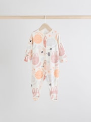Multi Baby Animal Print 100% Cotton Sleepsuits 4 Pack (0mths-2yrs) - Image 2 of 12