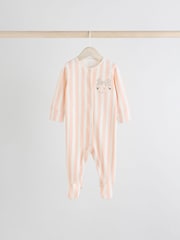Multi Baby Animal Print 100% Cotton Sleepsuits 4 Pack (0mths-2yrs) - Image 3 of 12