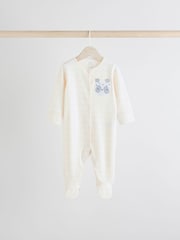 Multi Baby Animal Print 100% Cotton Sleepsuits 4 Pack (0mths-2yrs) - Image 4 of 12