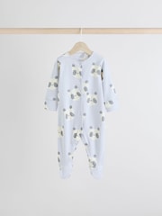 Multi Baby Animal Print 100% Cotton Sleepsuits 4 Pack (0mths-2yrs) - Image 5 of 12