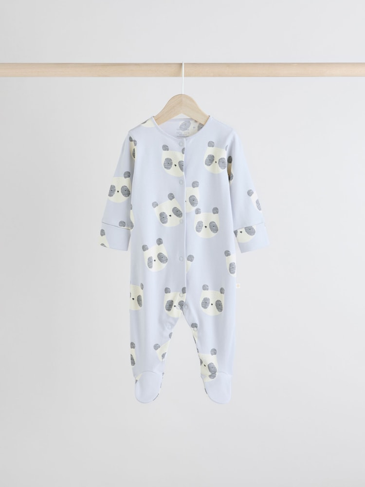 Multi Baby Animal Print 100% Cotton Sleepsuits 4 Pack (0mths-2yrs) - Image 5 of 12