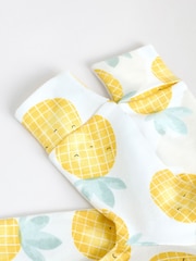Multi Baby Two Way Zip Fruit Footless 100% Cotton Sleepsuits 3 Pack (0mths-3yrs) - Image 10 of 12