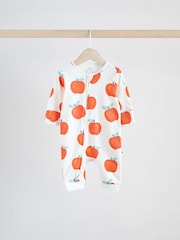 Multi Baby Two Way Zip Fruit Footless 100% Cotton Sleepsuits 3 Pack (0mths-3yrs) - Image 5 of 12