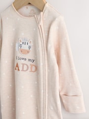 Neutral I Love My Mummy Two Way Zip Baby Sleepsuit (0-18mths) - Image 3 of 12